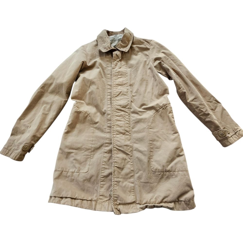 Lucky Brand Tan Standard Issue Uniform Khaki Cotton Trench Coat. Sz. XS